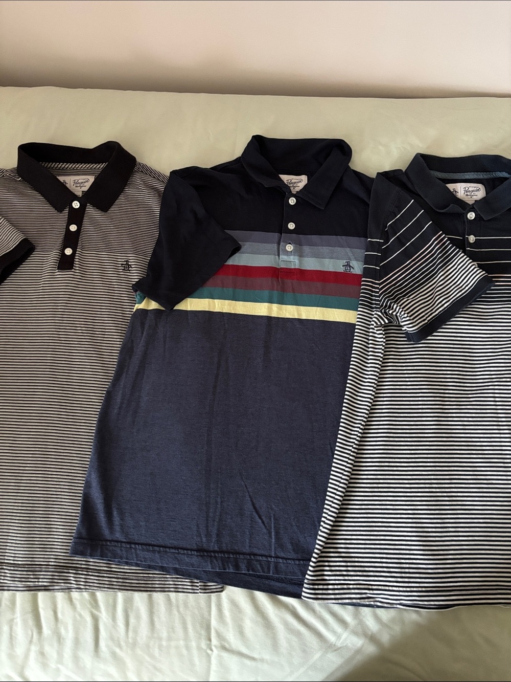 Lot of 3 Penguin Polo Shirts, M